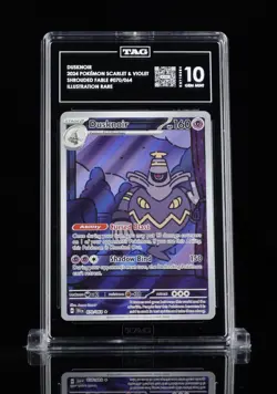 Pokemon TCG Dusknoir 070/064 -Shrouded Fable Illustration Rare TAG 10 GEM MINT - Image 1