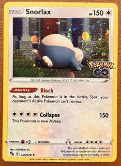 Pokemon Snorlax - (Cosmos Holo) (Double Swirl) 055/078 NM - Image 1