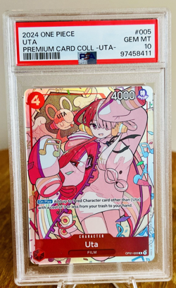 2024 One Piece Uta Premium Card Collection - OP01-005 English PSA 10 - Image 1