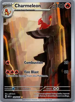 Charmeleon - 169/165 SV: Scarlet & Violet 151 Illustration Rare NM Pokemon TCG - Image 1