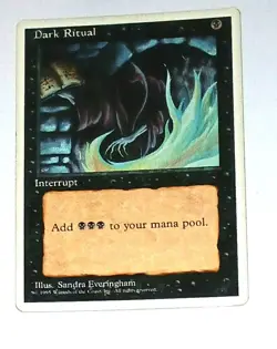 Magic the Gathering * MTG * 1 x Dark Ritual * 4th * HP - Image 1