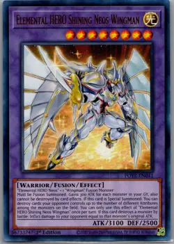 Elemental HERO Shining Neos Wingman POTE-EN041 Yu-Gi-Oh 1st Edition LP - Image 1