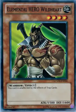 Yu-Gi-Oh! TCG Elemental HERO Wildheart LCGX-EN014 Common Unlimited Ed Near Mint - Image 1