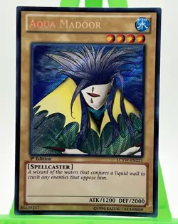 Yu-Gi-Oh Aqua Madoor LCYW-EN221 Secret Rare 1st Edition LC3 NM Yugi’s World - Image 1