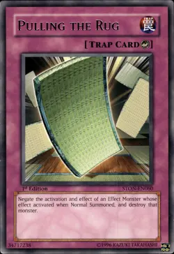 Pulling The Rug - Rare 1st Edition STON-EN060 - MP - YuGiOh - Image 1