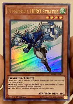 Yugioh Elemental HERO Stratos BLHR-EN061 Ultra Rare 1st Ed NM w/Tracking - Image 1