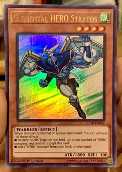 Yugioh Elemental HERO Stratos BLHR-EN061 Ultra Rare 1st Ed NM w/Tracking - Image 2