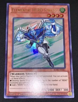 Yugioh Elemental HERO Stratos BLHR-EN061 Ultra Rare 1st Ed NM w/Tracking - Image 3