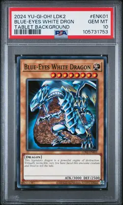 2024 YU-GI-OH! LEGENDARY DECKS II #ENK01 BLUE-EYES WHITE DRAGON PSA 10 - Image 1