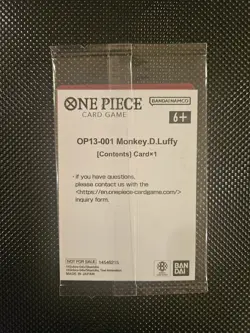Monkey.D.Luffy (Ichiban Kuji Exclusive) OP13-001 One Piece Promo English Sealed - Image 2