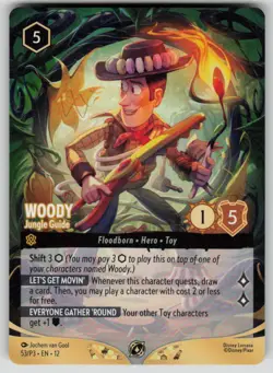 Woody - Jungle Guide Store Championship Participant Promo Disney Lorcana 53 NM - Image 1