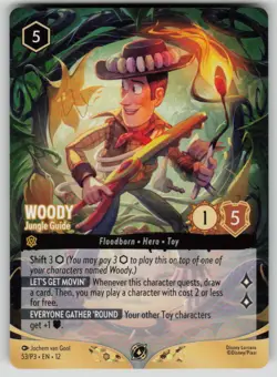 Woody - Jungle Guide Store Championship Participant Promo Disney Lorcana 53 NM - Image 1