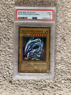 Konami Blue-Eyes White Dragon SDK-001 Holo Ultra Rare Unlimited 2002 PSA 1 - Image 1