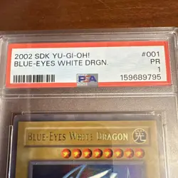 Konami Blue-Eyes White Dragon SDK-001 Holo Ultra Rare Unlimited 2002 PSA 1 - Image 4