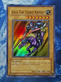 Gaia the Fierce Knight LOB-006 "The Legend of Blue Eyes White Dragon" Ultra Rare - Image 3