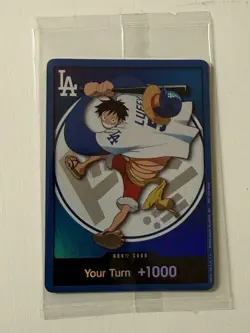 2026 ONE PIECE LOS ANGELES DODGERS MONKEY D LUFFY DON CARD PROMO 7/2/26 x1 CARD - Image 1