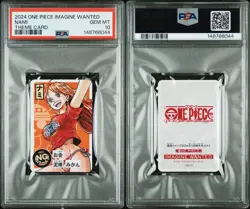 One Piece CCG Nami Imagine Wanted PSA 10 Japanese Mini Perforated Theme Card - Image 3