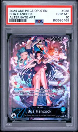 2024 ONE PIECE OP07-500 YEARS IN THE FUTURE ALTERNATE ART BOA HANCOCK PSA 10 - Image 1