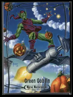 2015 Marvel Masterpieces Green Goblin #77 Silver Foil Serial Numbered - Image 1