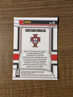 2026 Prizm FIFA World Cup Cristiano Ronaldo Scorers Club Silver Wave Parallel - Image 2
