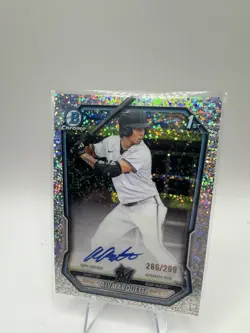 Aiva Arquette 2026 Bowman Chrome Auto Speckle Refractor /299 1st Marlins - Image 3