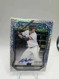 Aiva Arquette 2026 Bowman Chrome Auto Speckle Refractor /299 1st Marlins - Image 4