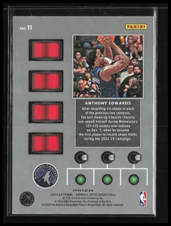 2022 Panini Donruss Optic Anthony Edwards T Minus 3...2...1... Green Shock #11 - Image 2