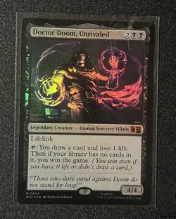 Magic: The Gathering Marvel Super Heroes Foil Doctor Doom, Unrivaled 0654 Mythic - Image 1