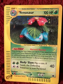 Pokemon TCG Venusaur Holo 30/165 Expedition EReader Holo Rare NM 2002 - Image 3