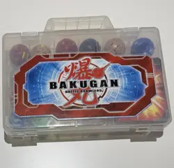 Bakugan Battle Brawlers Storage Briefcase w/ cards + lot of 15 Bakugan Balls - Image 1