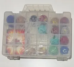 Bakugan Battle Brawlers Storage Briefcase w/ cards + lot of 15 Bakugan Balls - Image 2