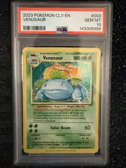 Pokemon CLV EN Venusaur 003/034 Trading Card Game Classic Collection Holo PSA 10 - Image 1