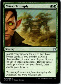 Nissa's Triumph Magic The Gathering War Of The Spark Card Light Play X1 - Image 1