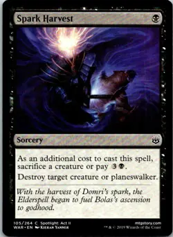 Spark Harvest Magic The Gathering War Of The Spark Card Light Play X1 - Image 1