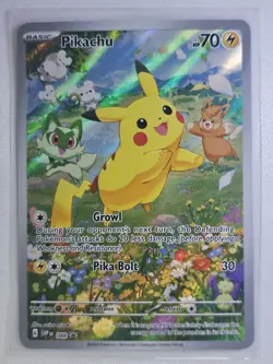 Pokemon TCG 2024 Scarlet & Violet Black Star Promo PIKACHU 088 Full Art MINT - Image 1