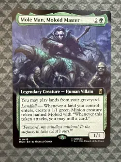MTG Mole Man, Moloid Master #0415 Extended Art Rare Marvel Super Heroes (MSH) - Image 2
