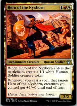 Hero Of The Nyxborn Magic The Gathering Theros Beyond Death Mint X1 - Image 1
