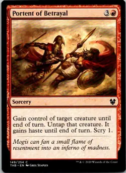 Portent Of Betrayal Magic The Gathering Theros Beyond Death Mint X1 - Image 1