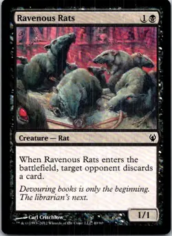 Ravenous Rats 49 C Duel Decks: Izzet vs. Golgari LP MTG - Image 1