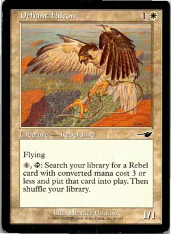 Defiant Falcon Magic The Gathering Nemesis Card Light Play - Image 1