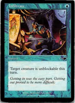 Infiltrate Magic The Gathering Nemesis Card Light Play X1 - Image 1