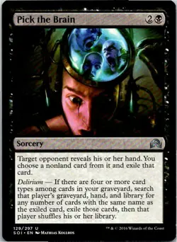 Pick The Brain Magic The Gathering Shadows Over Innistrad Card Light Play - Image 1