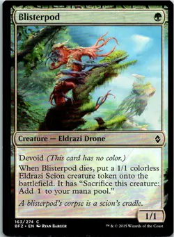 Blisterpod Magic The Gathering Battle For Zendikar Card Light Play - Image 1