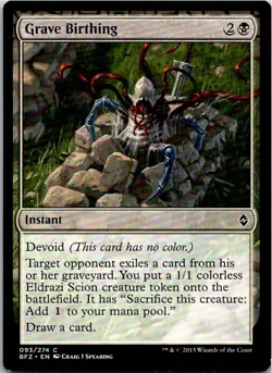Grave Birthing Magic The Gathering Battle For Zendikar Card Light Play X1 - Image 1