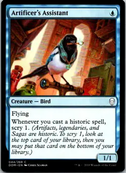 Artificer's Assistant Magic The Gathering Dominaria Card Light Play X1 - Image 1