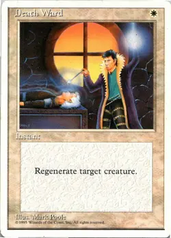 Death Ward Magic The Gathering Fourth Card Light Play X1 - Image 1