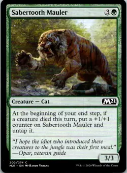 Sabertooth Mauler Magic The Gathering 2021 Core Mint X1 - Image 1