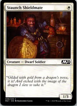 Staunch Shieldmate Magic The Gathering 2021 Core Mint X1 - Image 1