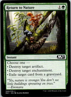 Return To Nature Magic The Gathering 2021 Core Mint X1 - Image 1