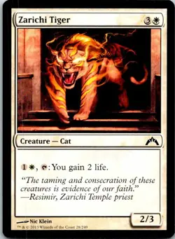 Zarichi Tiger Magic The Gathering Gatecrash Card Light Play X1 - Image 1